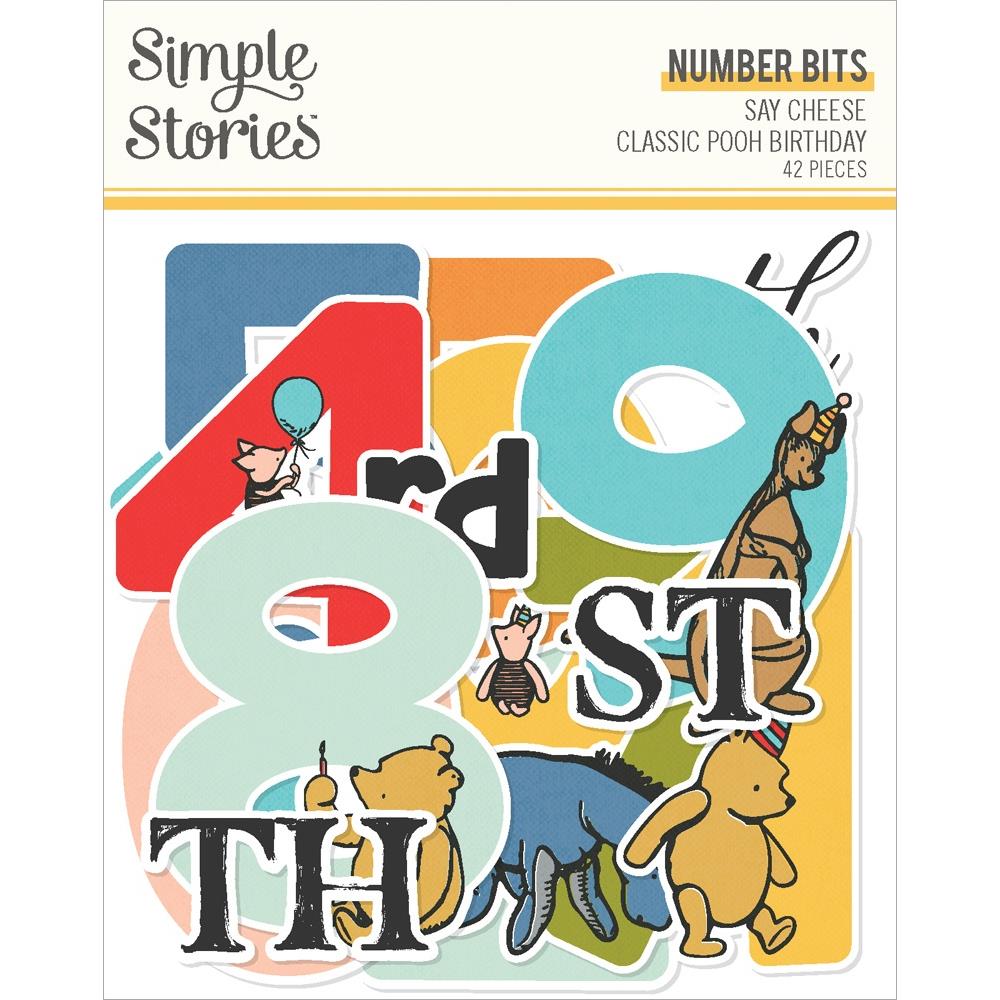 Simple Stories - Say Cheese Classic Pooh Birthday - Number Bits & Pieces