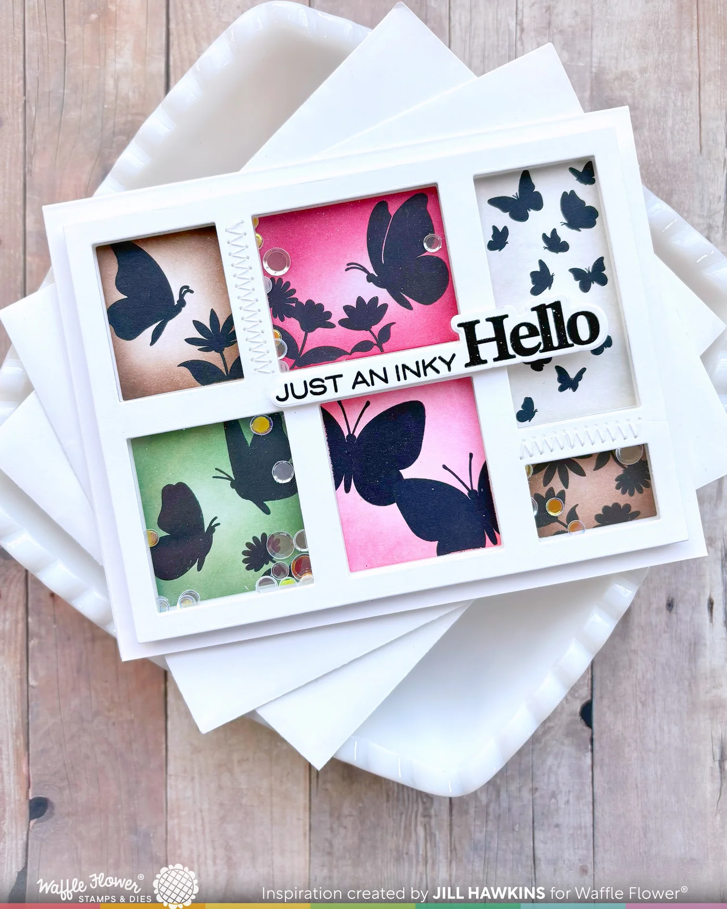 Waffle Flower - Sealed Sentiments Stamp & Die Combo