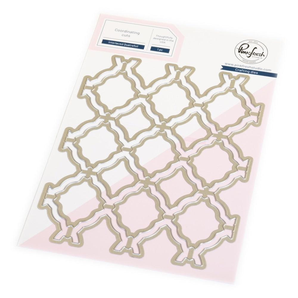 Pinkfresh - Interlaced Quatrefoil Press Plate & Die Bundle