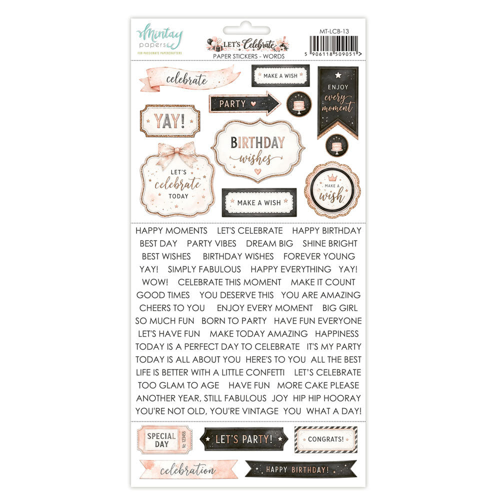 Mintay - Let's Celebrate - Word Stickers