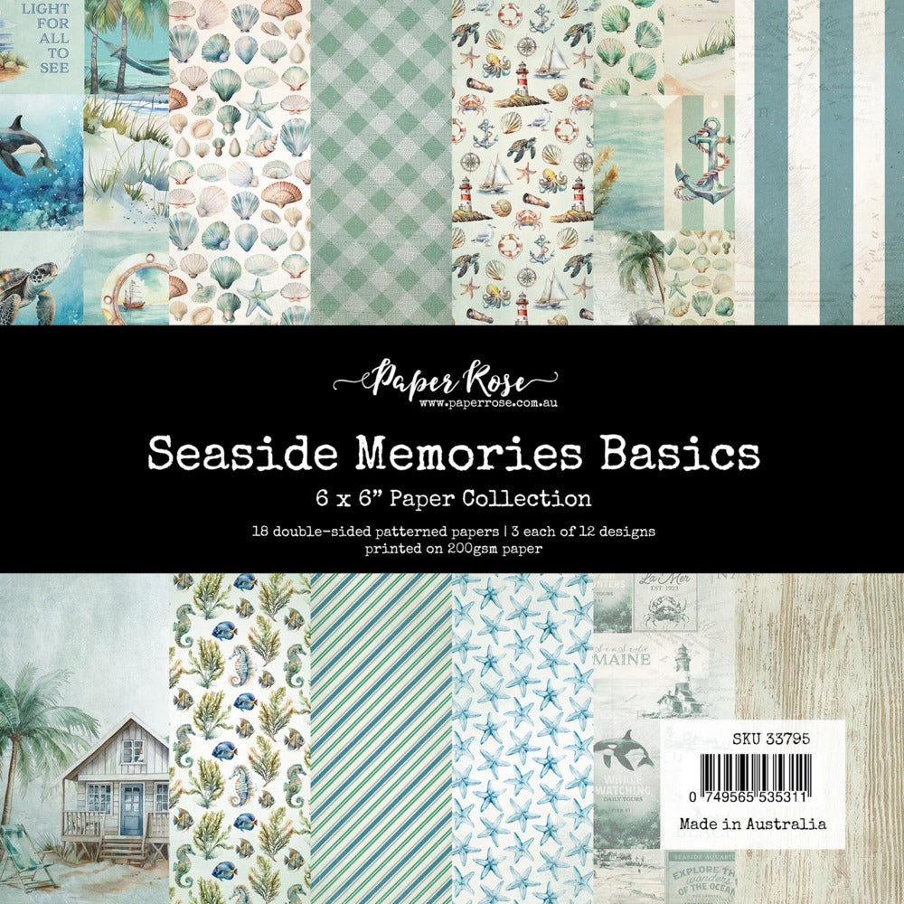 Paper Rose - Seaside Memories - 6x6 Basics Paper Pad