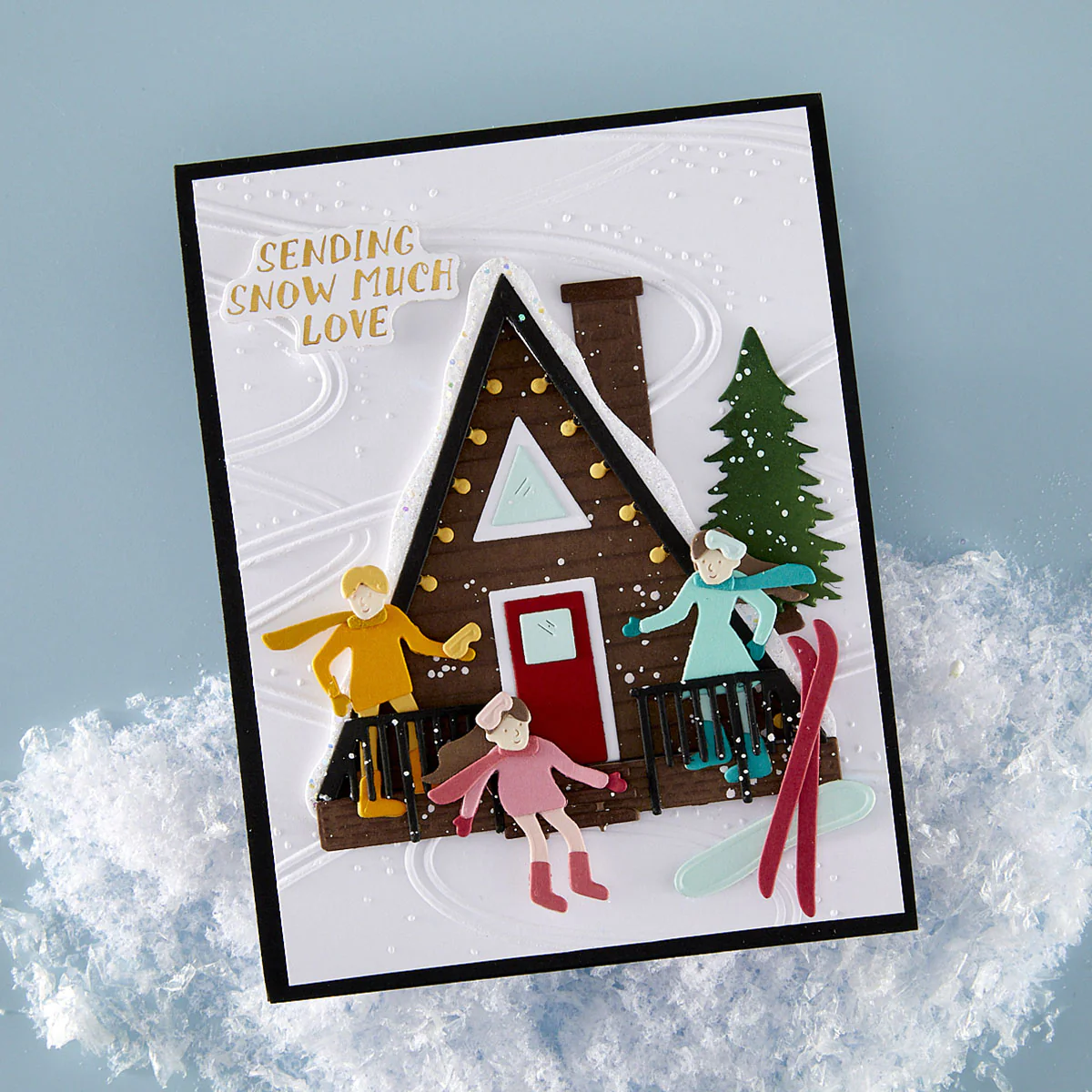 Spellbinders - BetterPress - Ski-son's Greetings Press Plate & Die Bundle by Simon Hurley