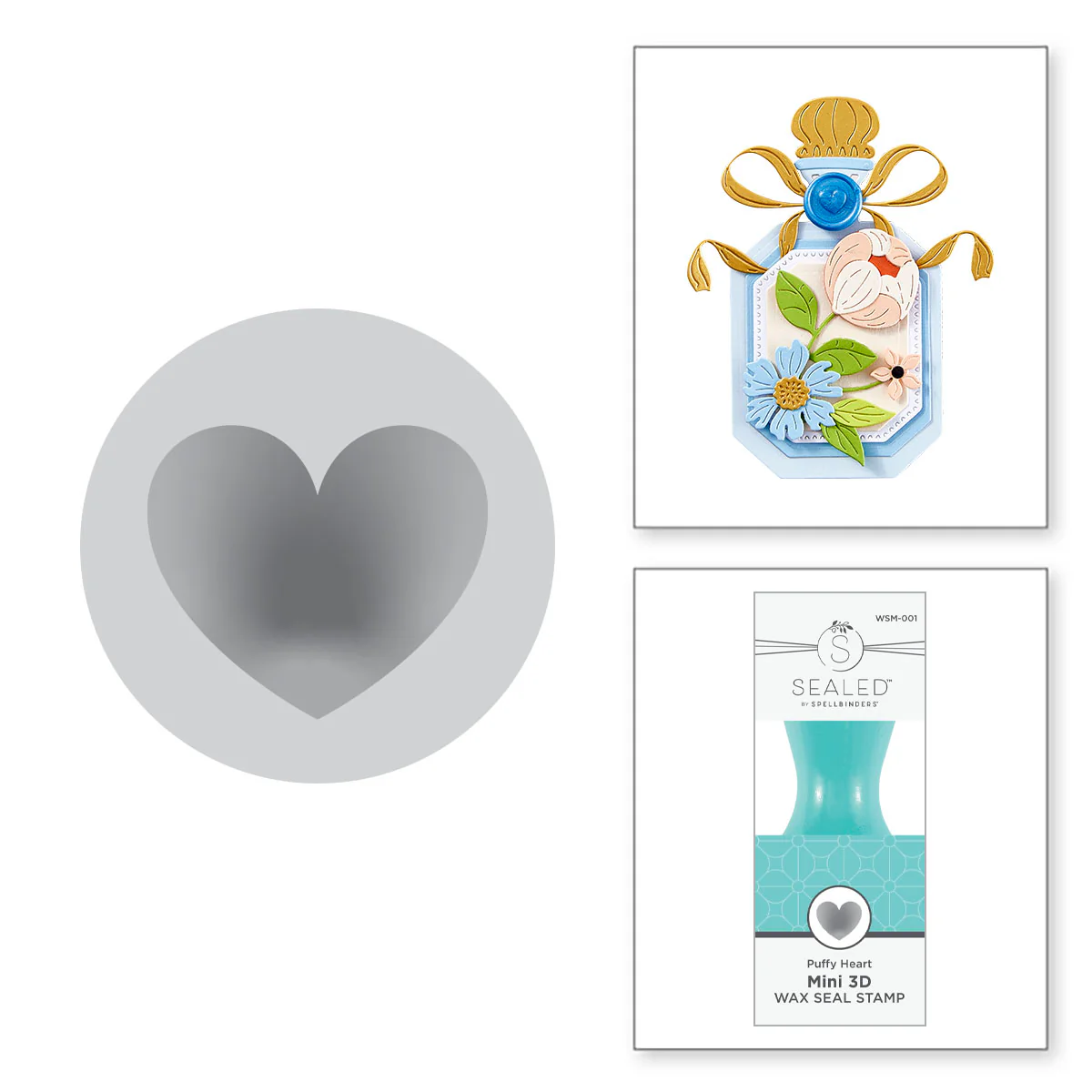 Spellbinders - Mini 3D Wax Seal - Puffy Heart