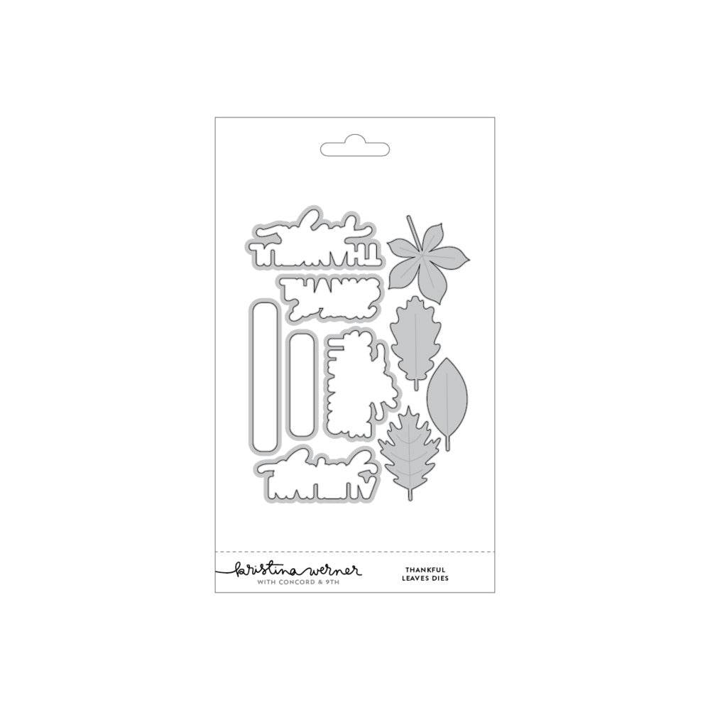 Concord & 9th - Thankful Leaves Stamp & Die Bundle by Kristina Werner