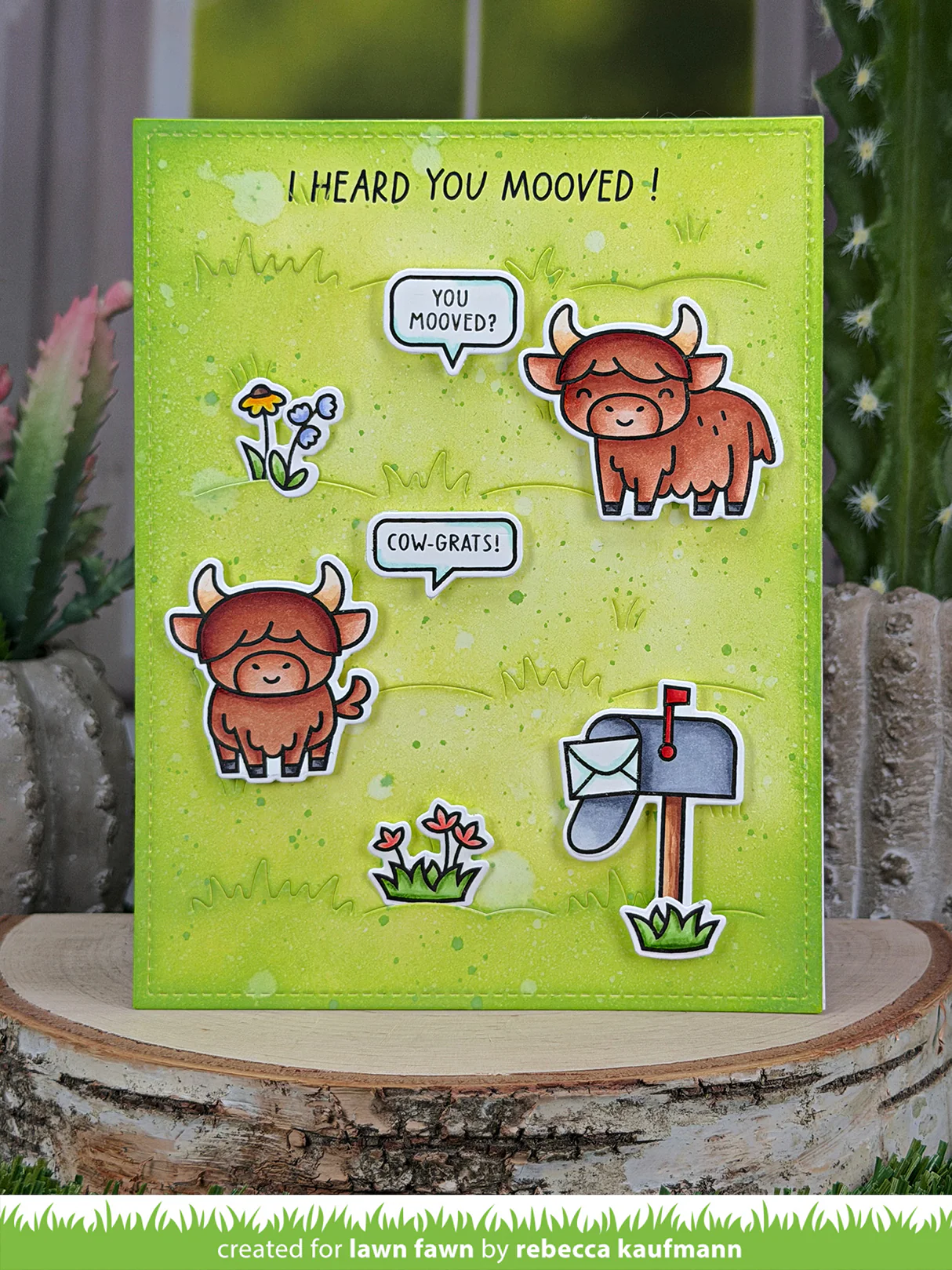 Lawn Fawn - Grassy Pasture Backdrop: Portrait Die
