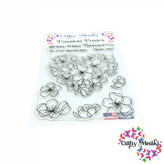Crafty Meraki - Passion Posies Stamp & Die Bundle