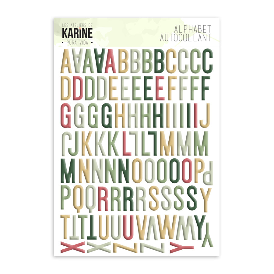 Les Ateliers de Karine - Pura Vida - Multicolor Alphabet Stickers