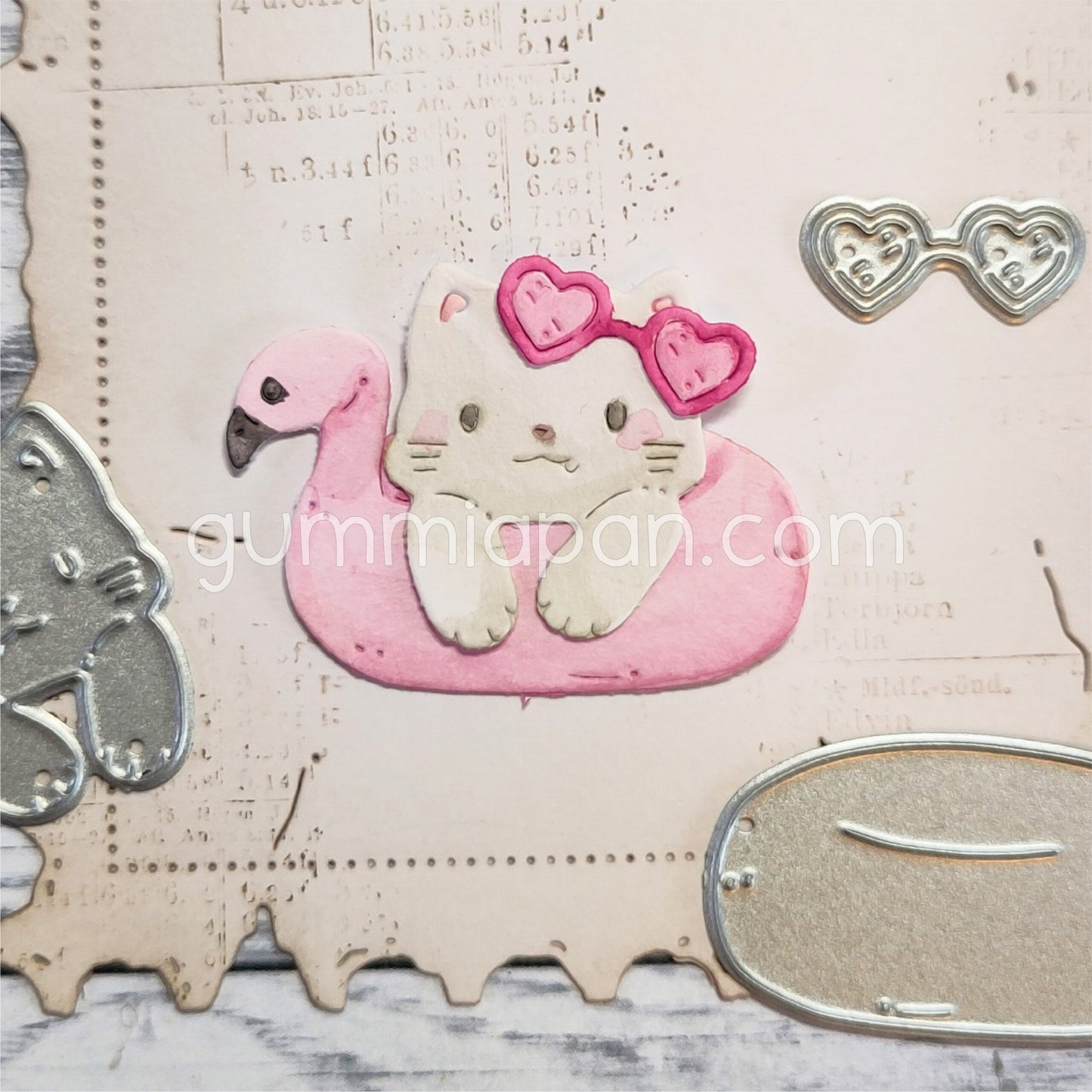 Gummiapan - Cat in Bath Ring Die Set