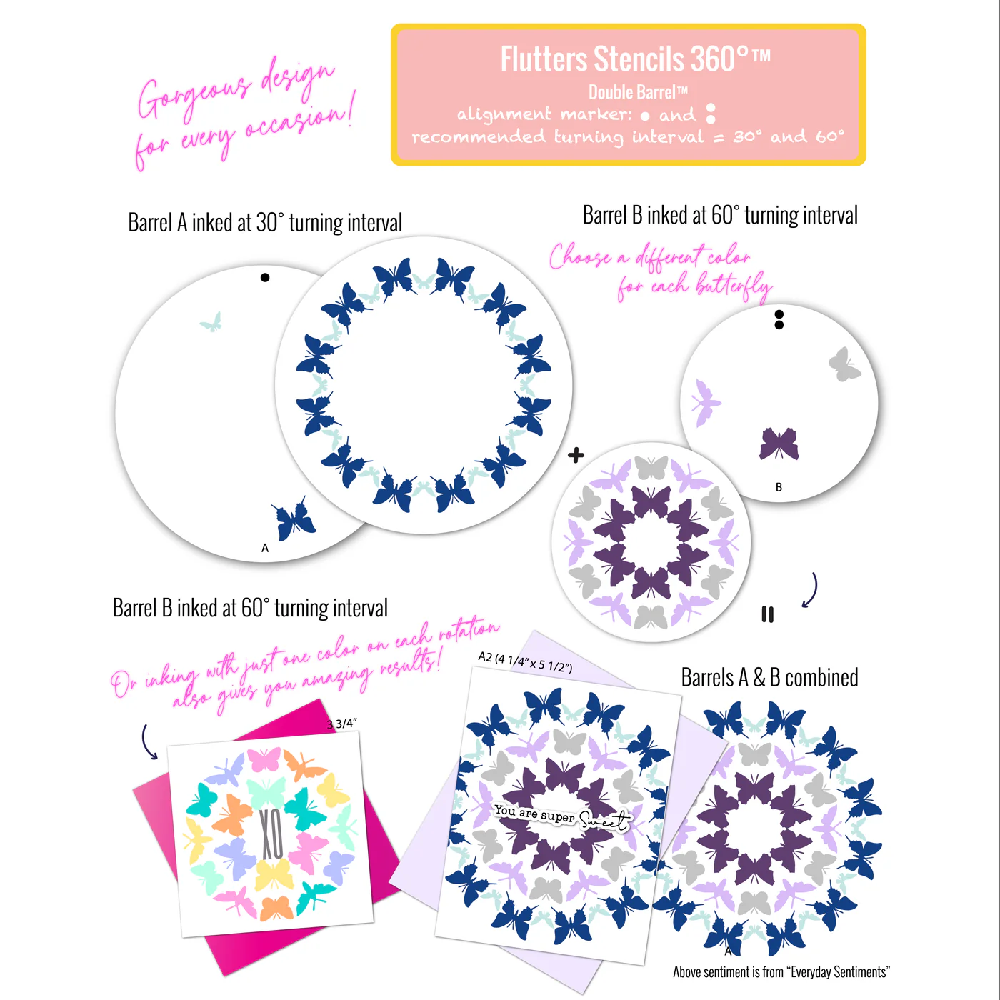 Sunbird Spark - Stencils 360 - Flutters Stencil Set