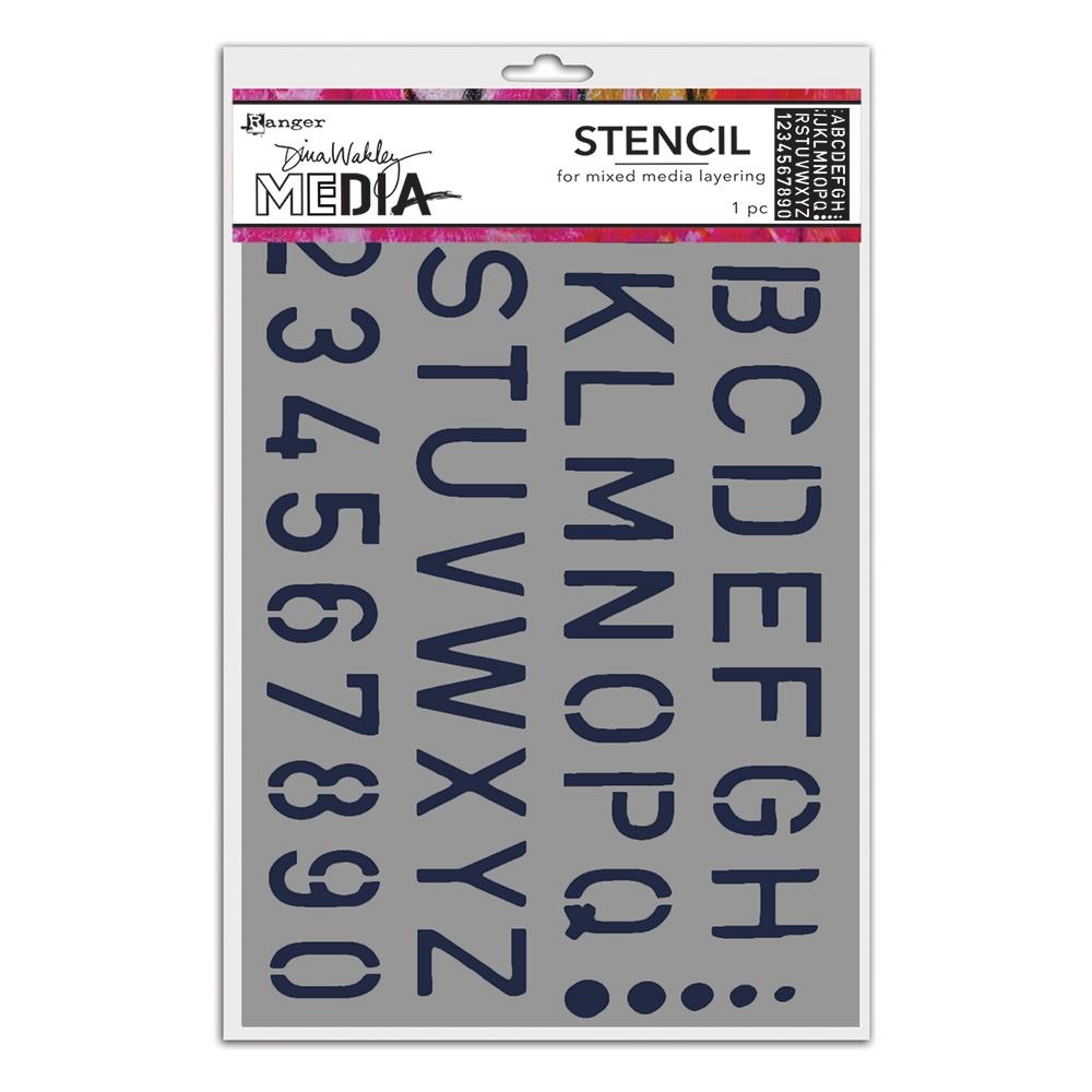 Dina Wakley - School Style Alpha Stencil
