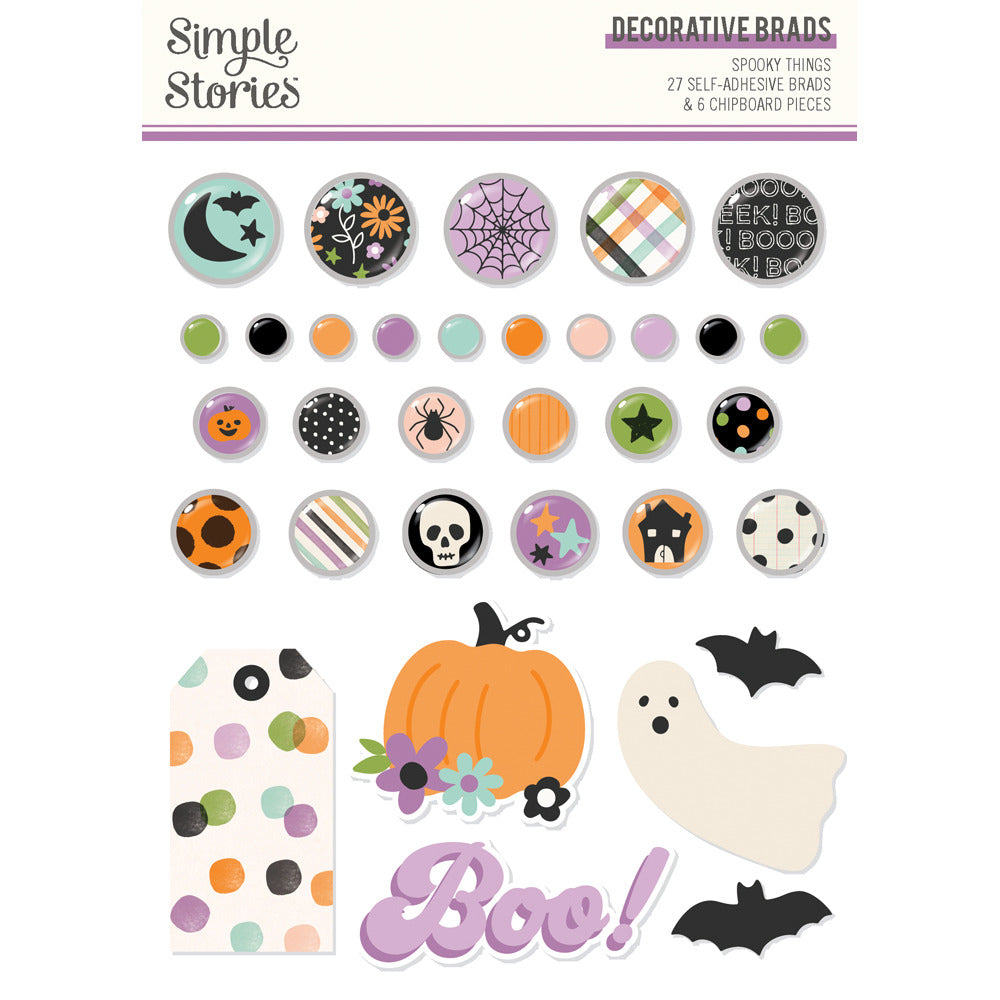 Simple Stories - Spooky Things - Decorative Brads