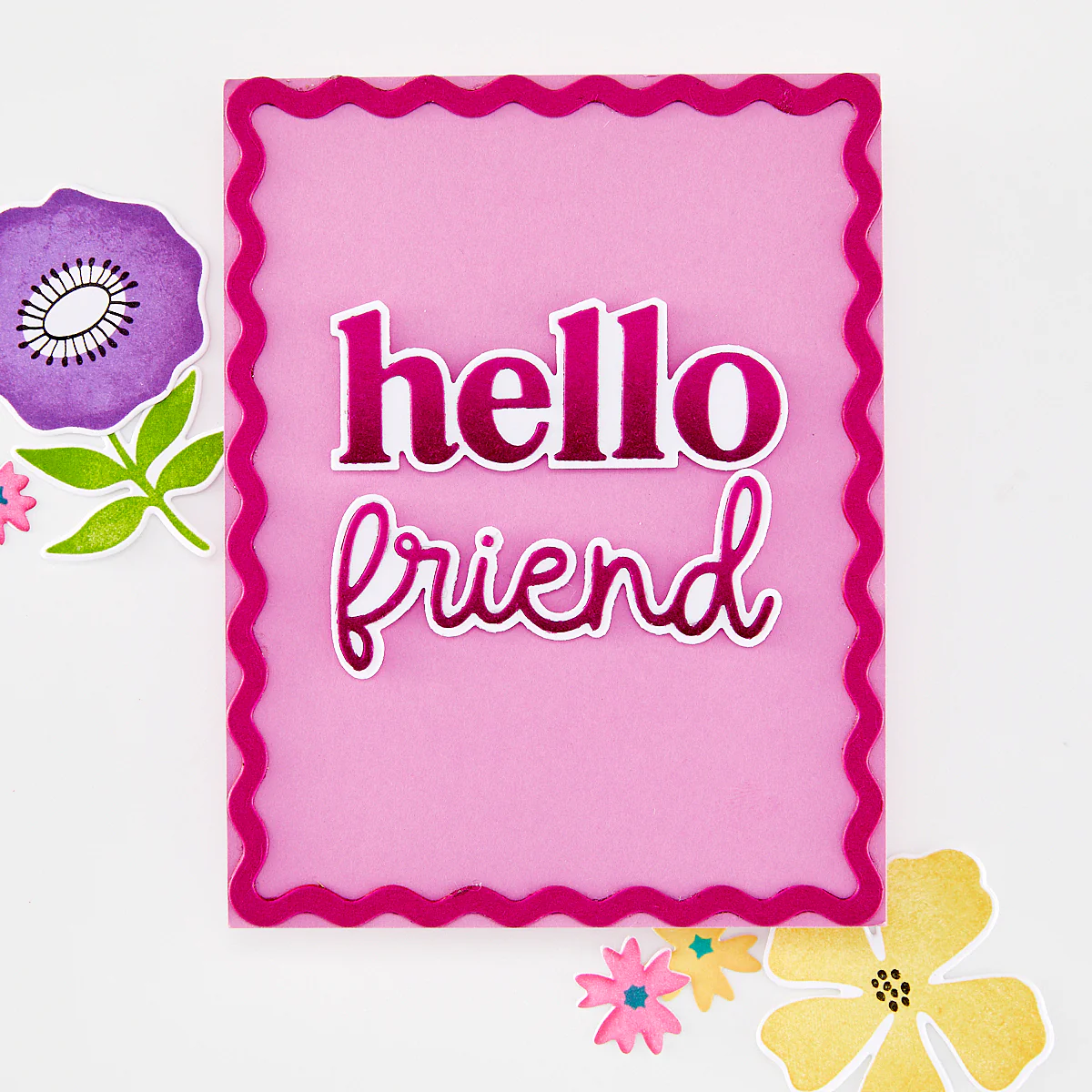 Hero Arts - Hello Friend Stamp & Cut Bundle