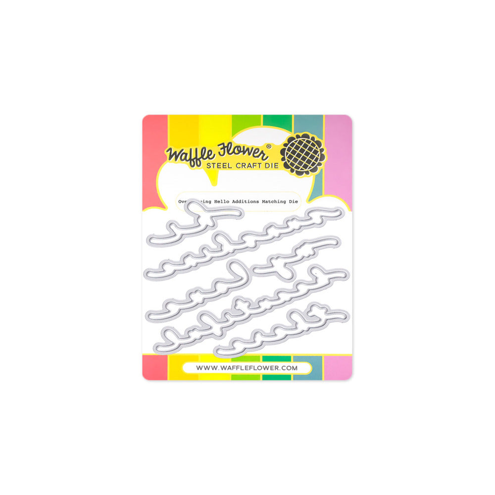 Waffle Flower - Overlapping Hello Additions Stamp & Die Bundle
