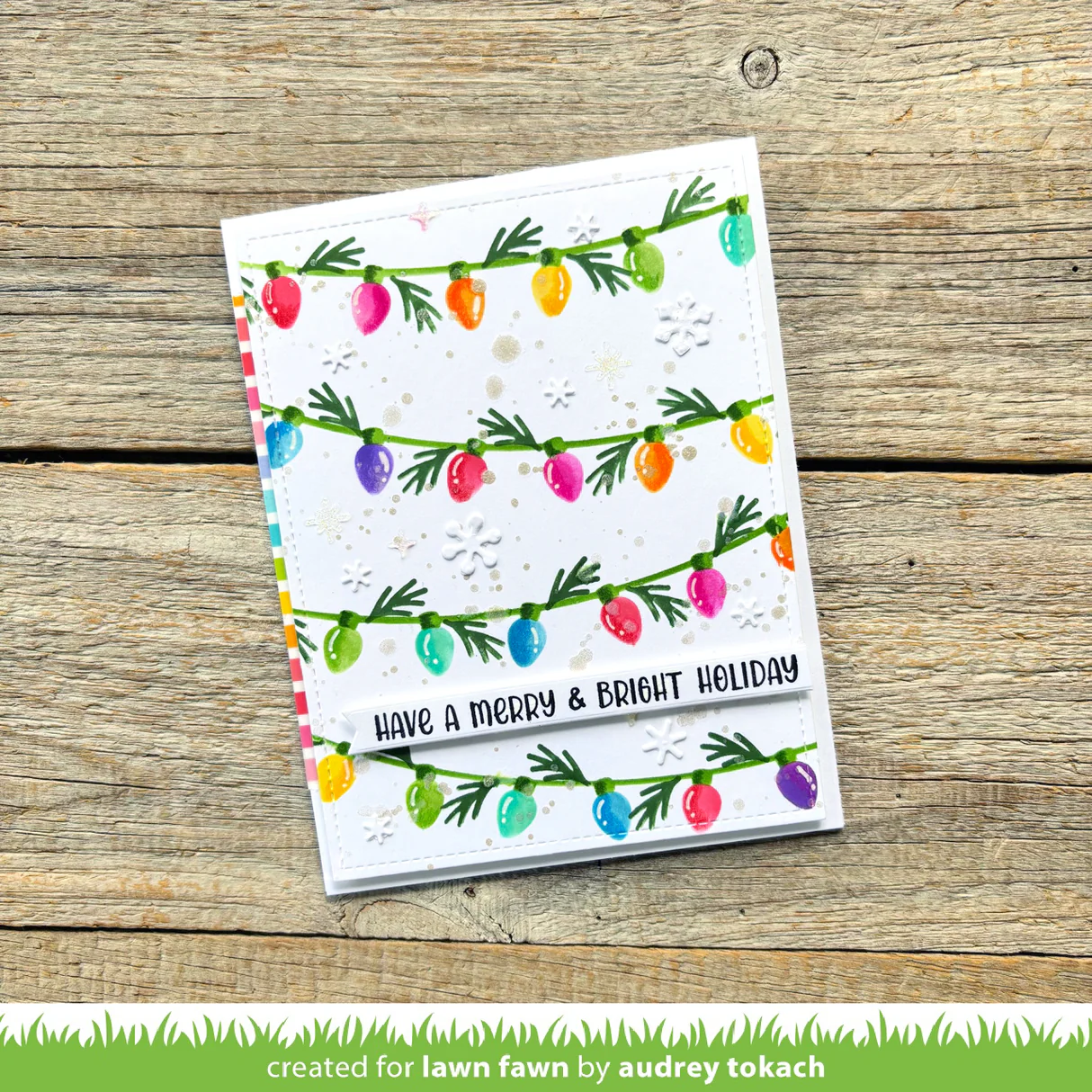 Lawn Fawn - String of Lights Background Stencil Set