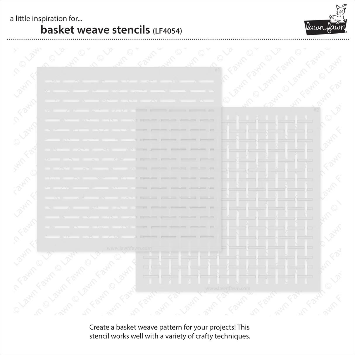 Lawn Fawn - Basket Weave Stencil Set