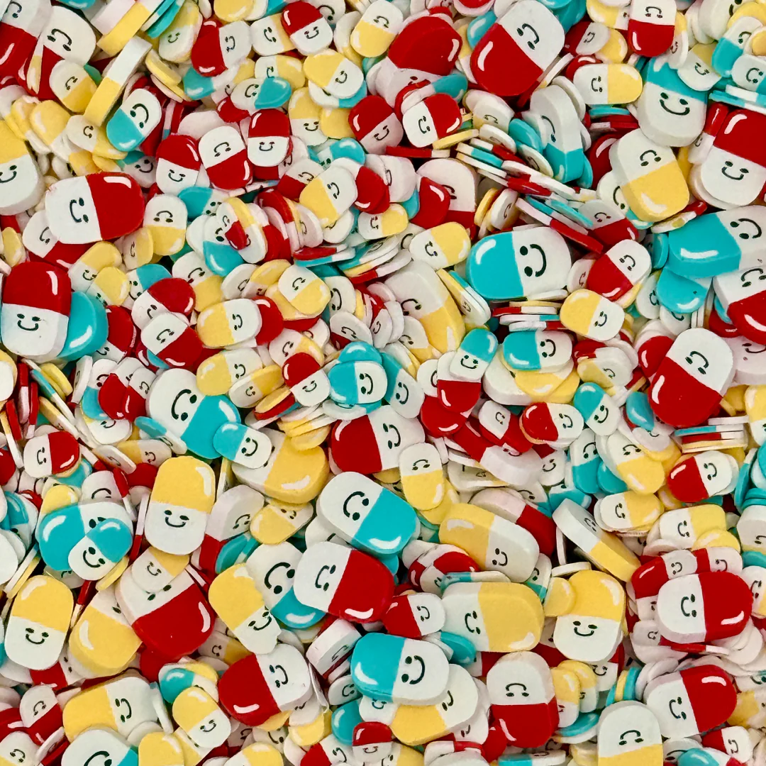 Trinity Stamps - Clay Embellishment Mix - Happy Pills