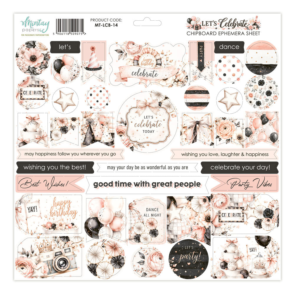 Mintay - Let's Celebrate - Chipboard Ephemera