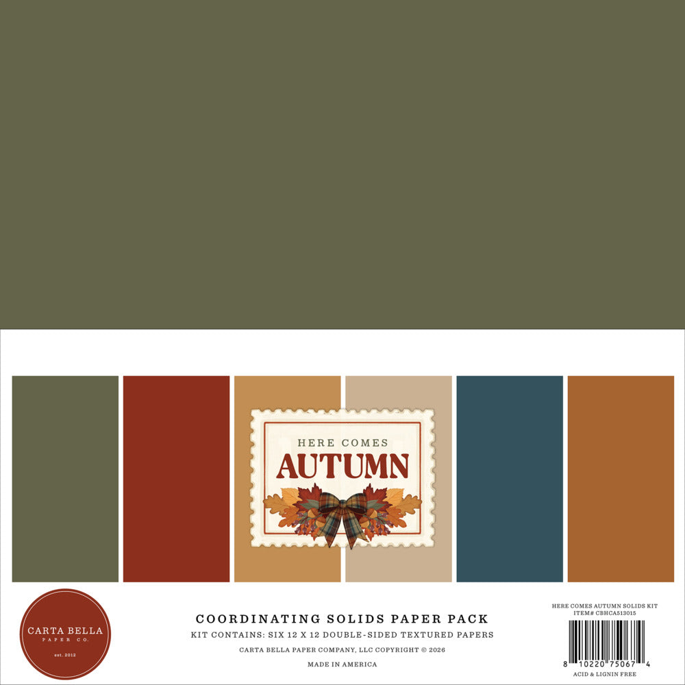 Carta Bella - Here Comes Autumn - Solids Paper Pack