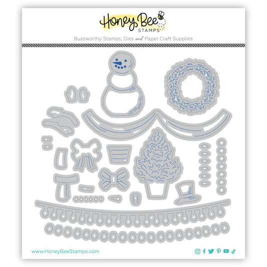Honey Bee - Lovely Layers: Front Porch Holiday Add-On Die Set