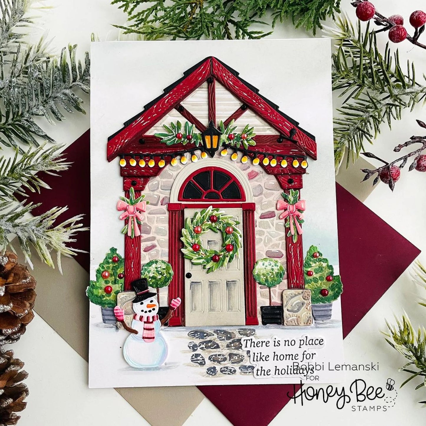 Honey Bee - Lovely Layers: Front Porch Holiday Add-On Die Set