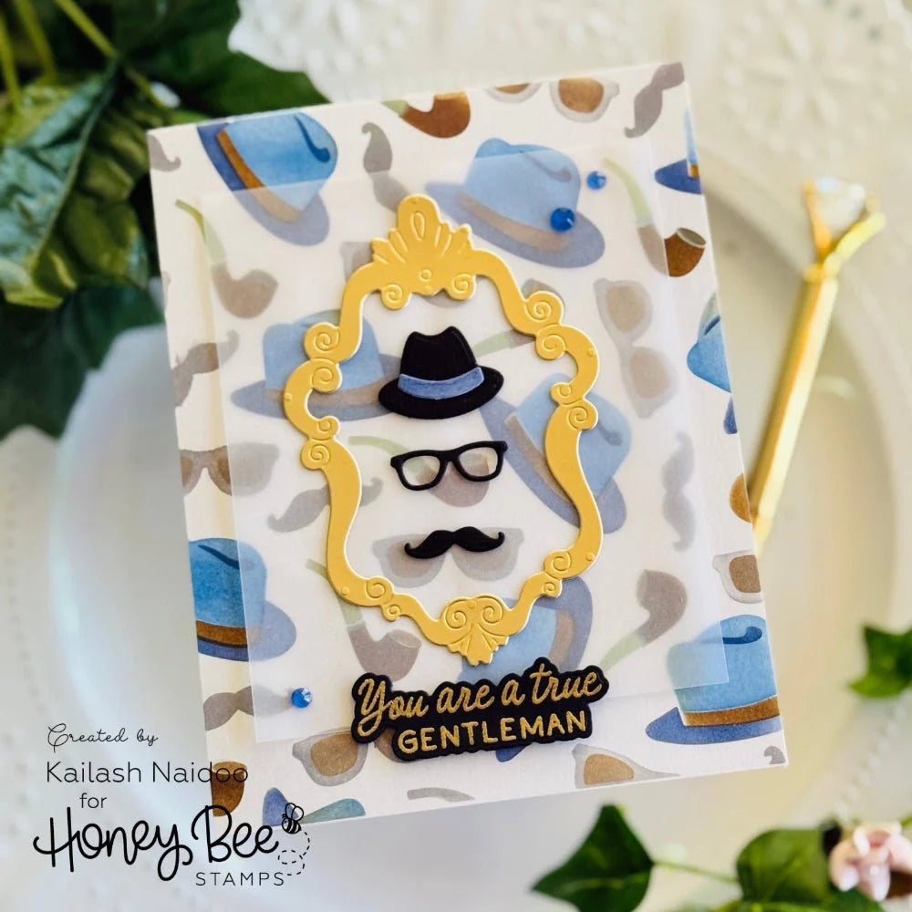 Honey Bee - Lovely Layers: Gallery Wall: Gentlemen Add-On Die Set