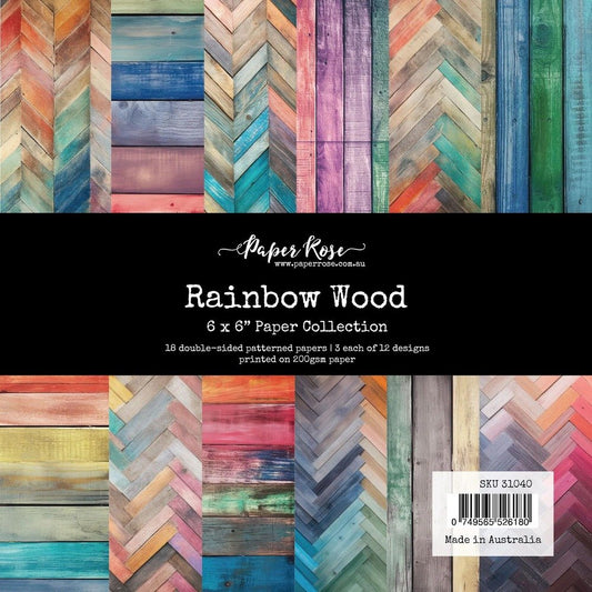 Paper Rose - Rainbow Wood - 6x6 Paper Pad