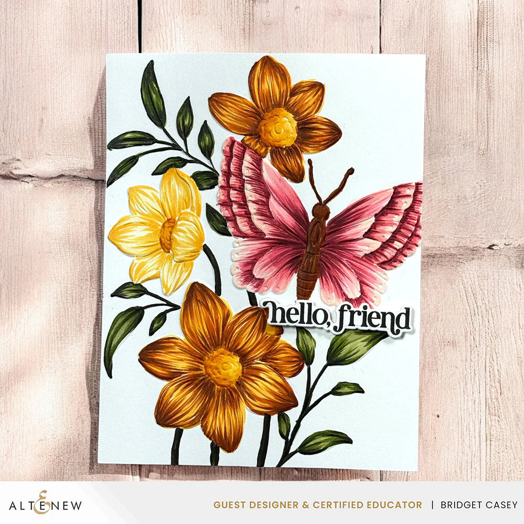 Altenew - Serene Garden Stencil & Embossing Folder Bundle