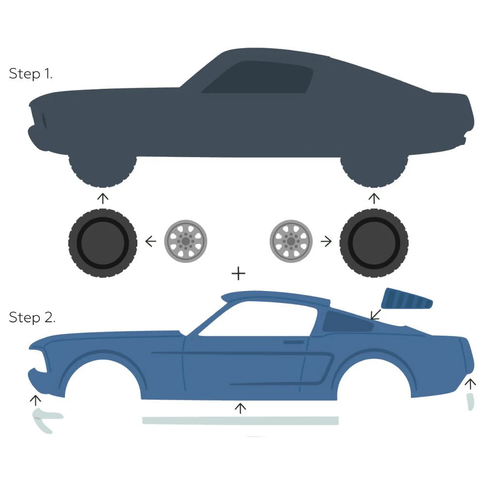 Honey Bee - Lovely Layers: Muscle Car Die Set