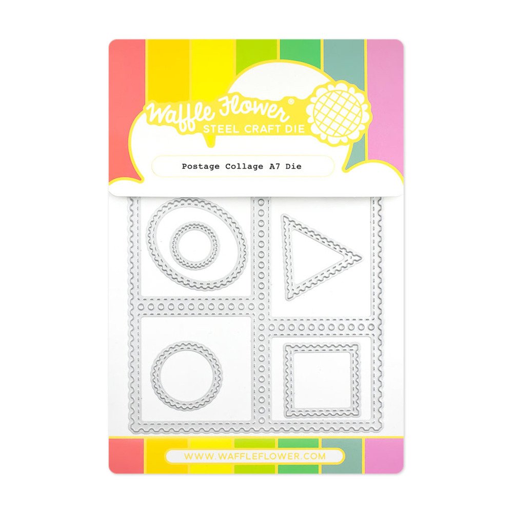 Waffle Flower - Postage Collage: A7 Die Set