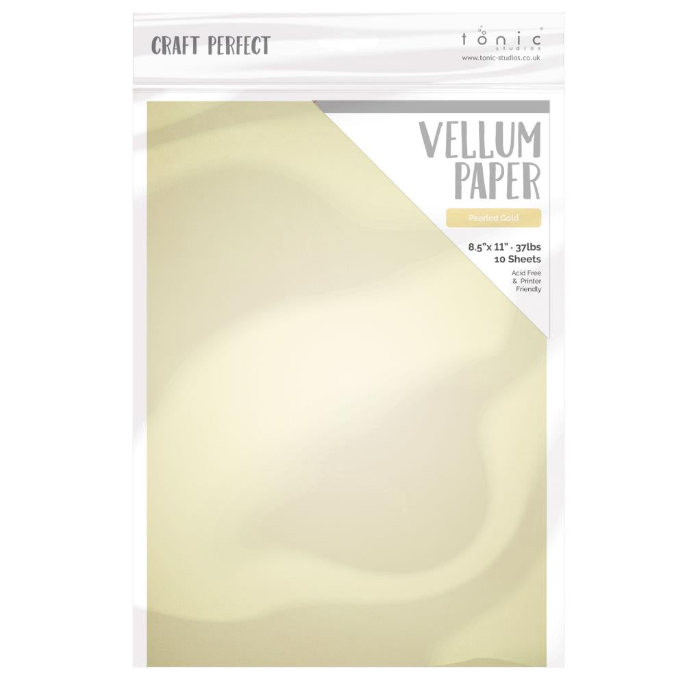 Craft Perfect - Vellum Paper - Pearled Gold