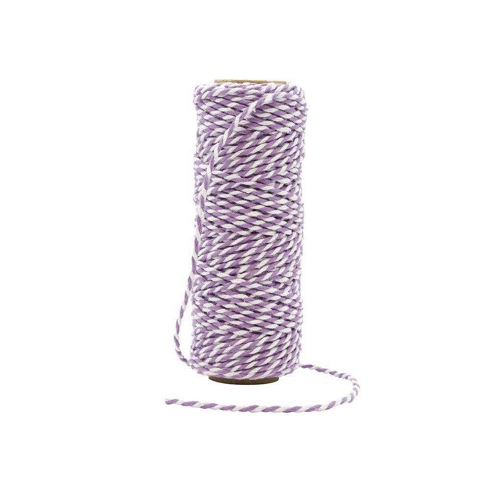 Craft Perfect - Striped Bakers Twine - Mauve Purple