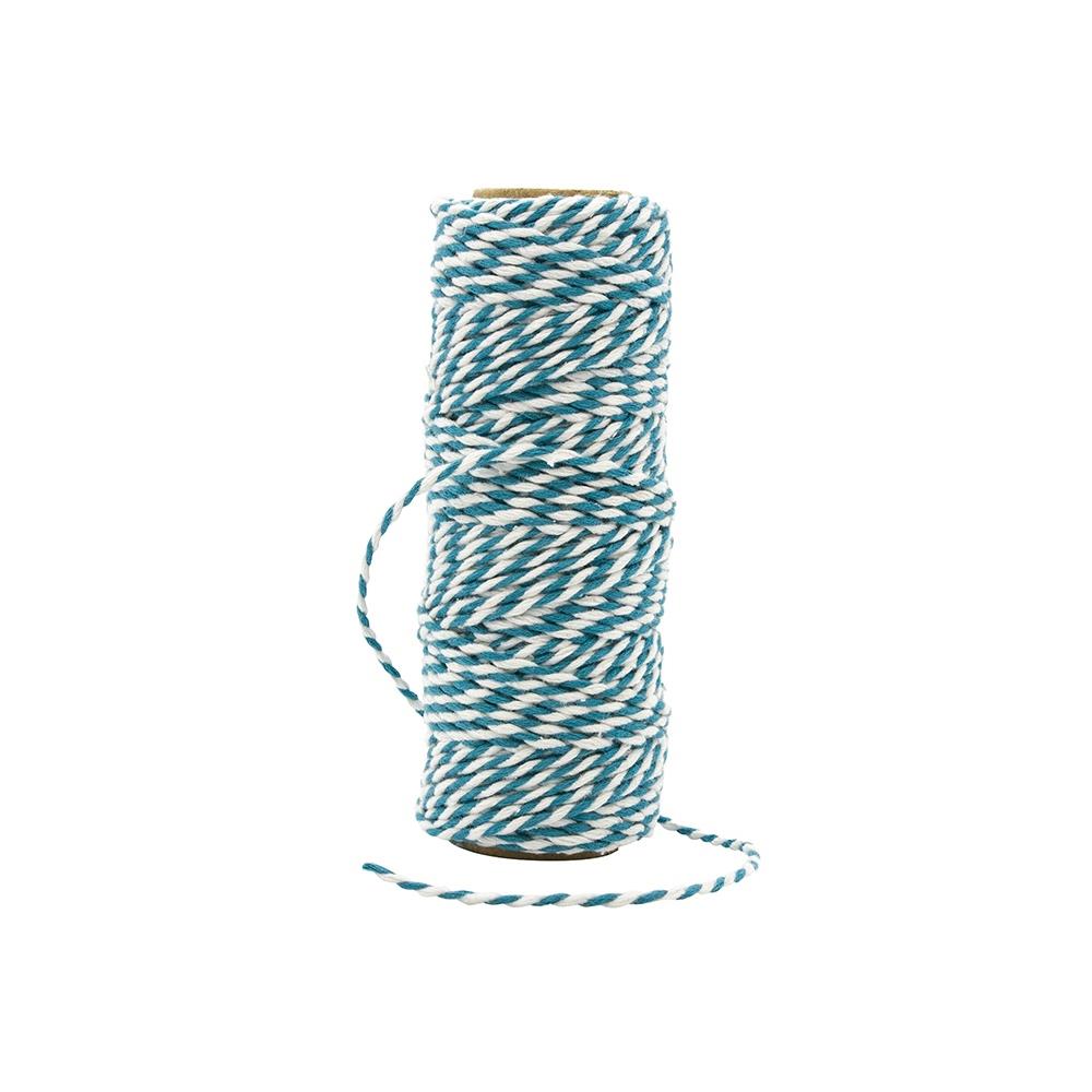 Craft Perfect - Striped Bakers Twine - Teal Blue