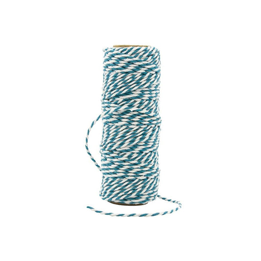 Craft Perfect - Striped Bakers Twine - Teal Blue