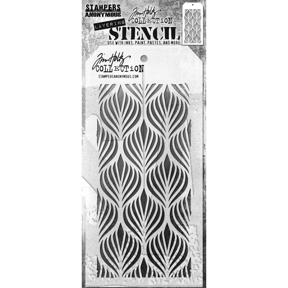 Tim Holtz - Layered Stencil - Deco Feather