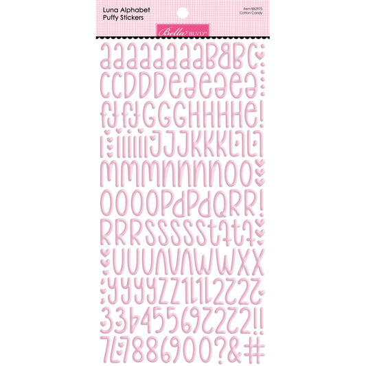 Bella Blvd - Besties Luna Alphabet - Cotton Candy Puffy Stickers