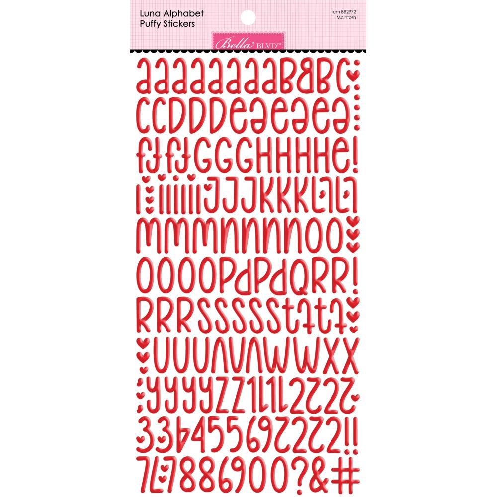 Bella Blvd - Besties Luna Alphabet - McIntosh Puffy Stickers