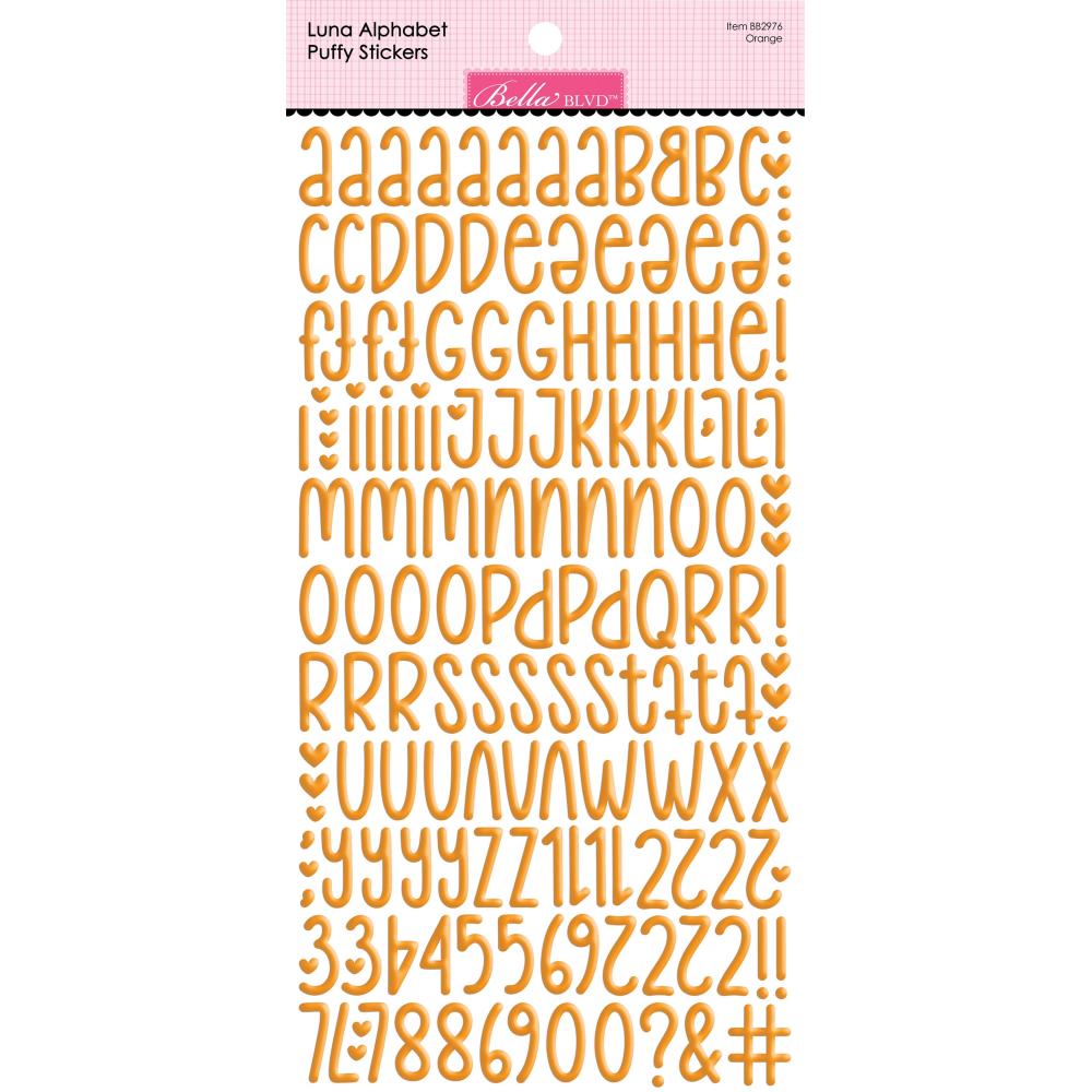 Bella Blvd - Besties Luna Alphabet - Orange Puffy Stickers