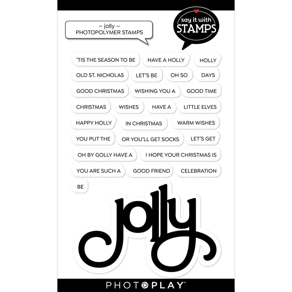 Say It With Stamps - Jolly Word Stamp & Shadow Die Bundle