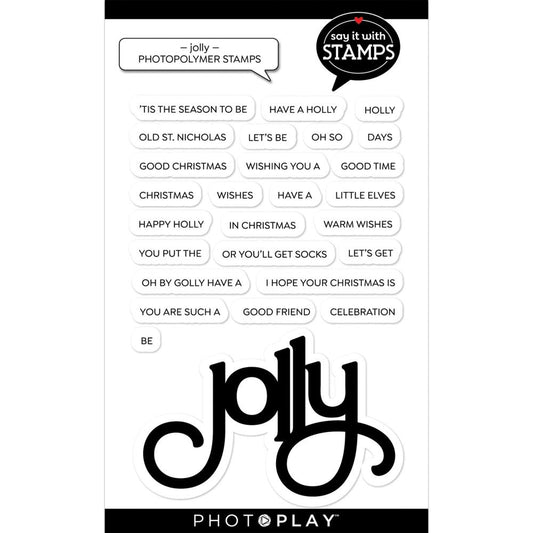 Say It With Stamps - Jolly Word Stamp & Shadow Die Bundle