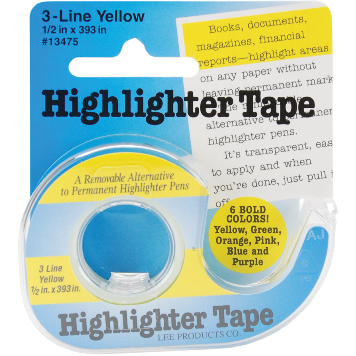 Lee Products - Highlighter Tape - Yellow