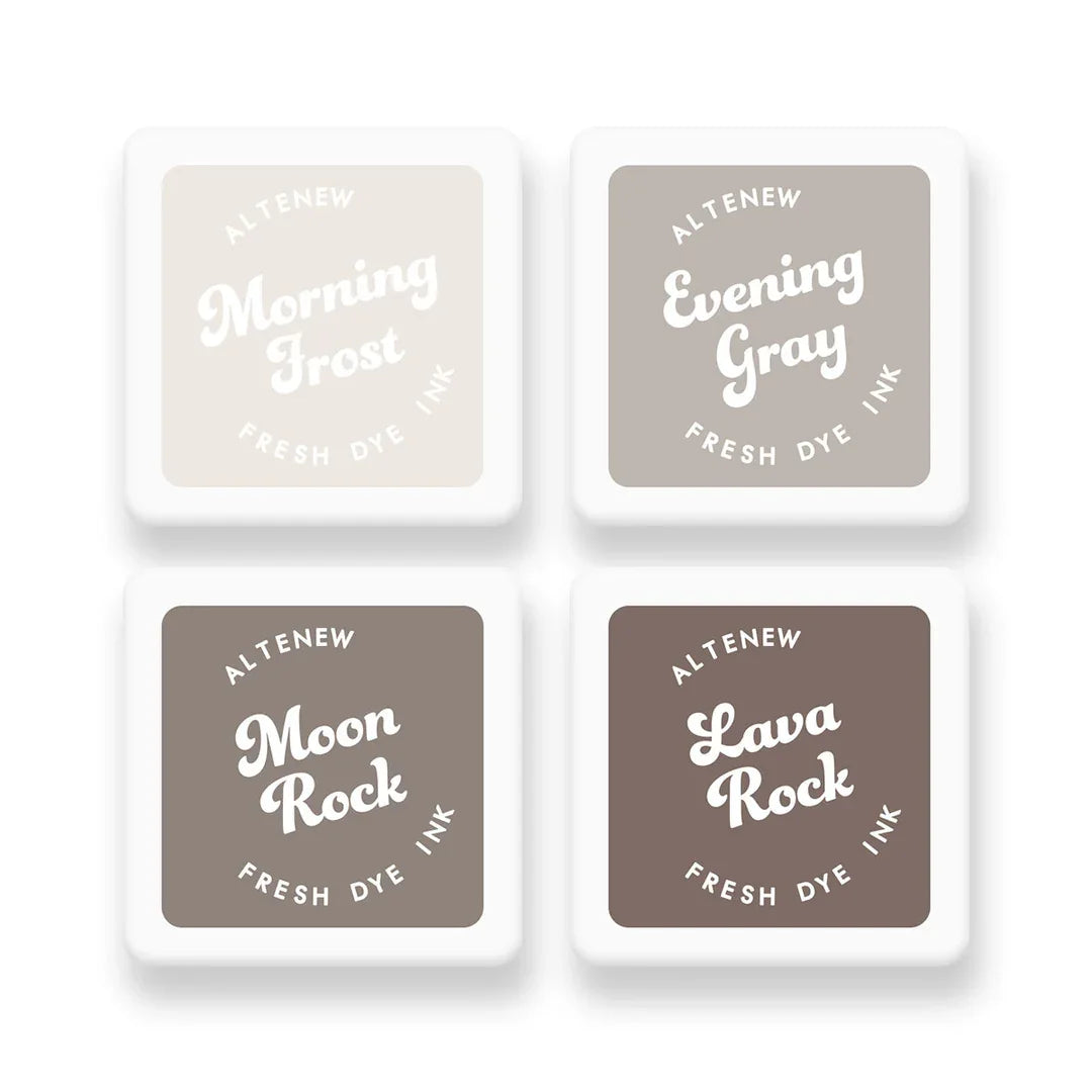 Altenew - Fresh Dye Ink Mini Cube Set - Warm Gray