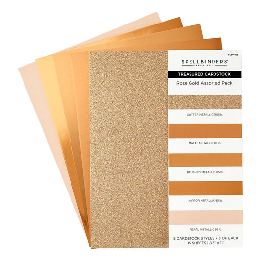 Spellbinders - Treasured Cardstock - Rose Gold Assortment