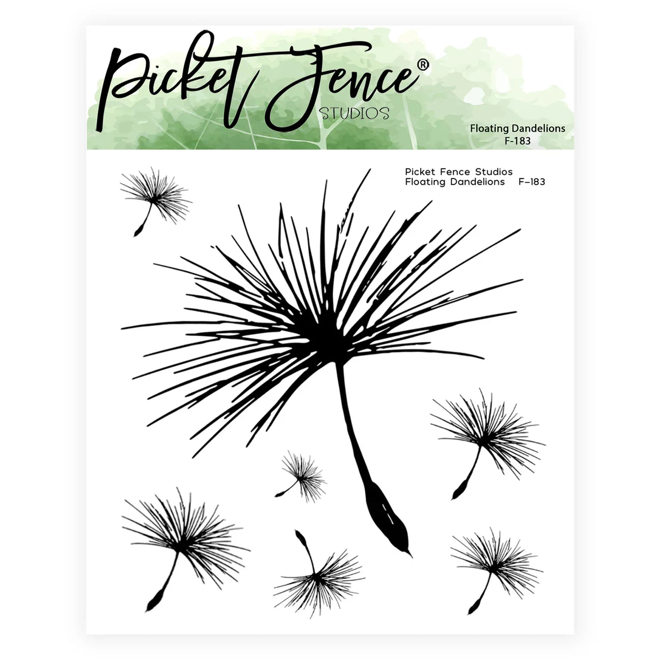 Picket Fence - Floating Dandelions Stamp Set