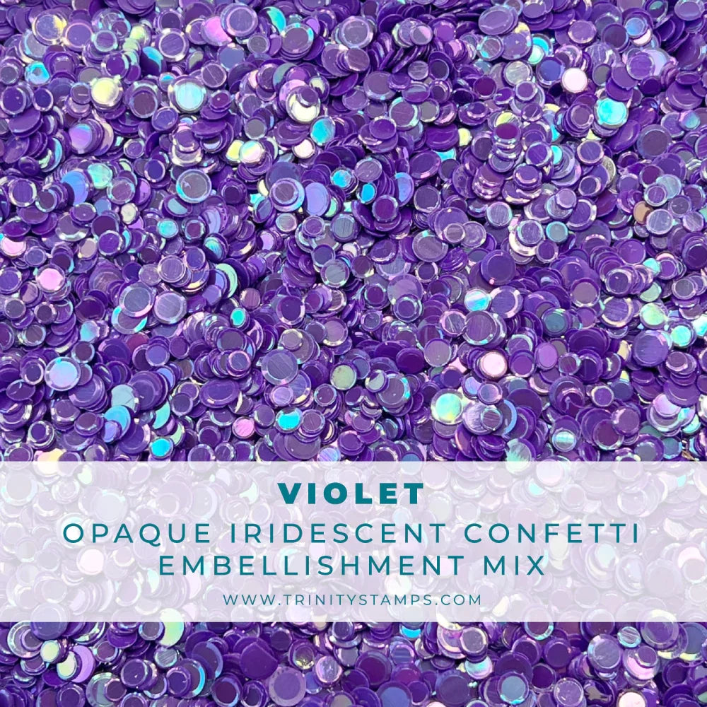 Trinity Stamps - Violet Opaque Iridescent Confetti Mix