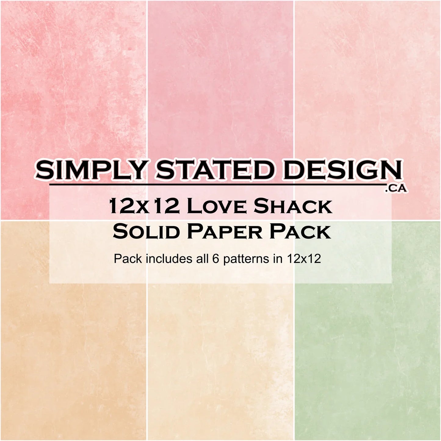 Simply Stated - Love Shack - Solid Paper Pack