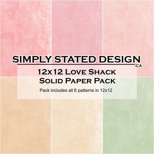 Simply Stated - Love Shack - Solid Paper Pack