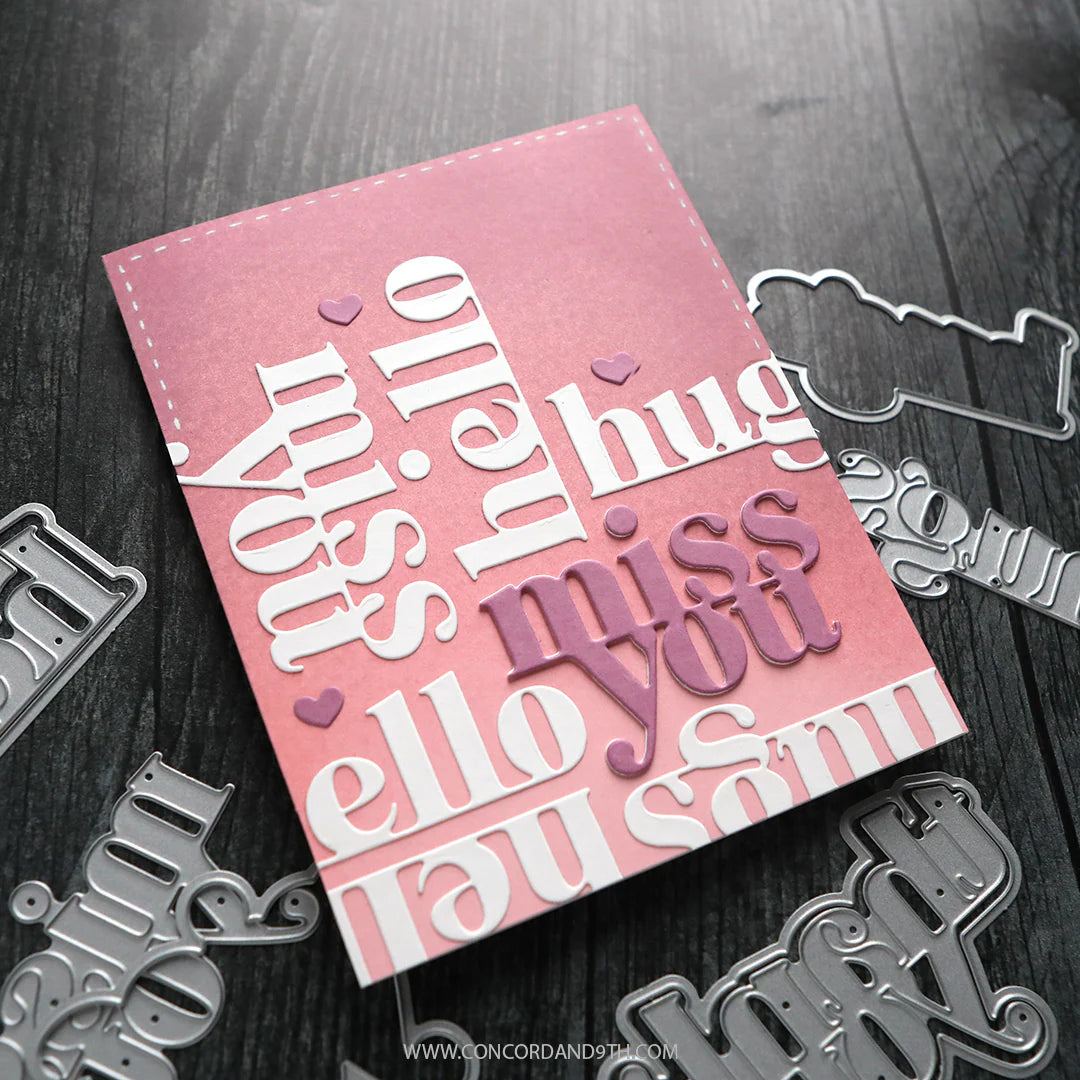 Concord & 9th - Big Type Greetings Die Set by Kristina Werner