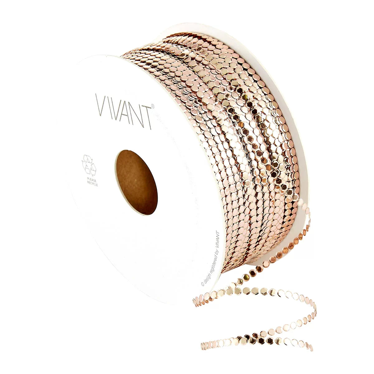 Vivant - Circle Metallic Cord - Rose Gold - 1 yard