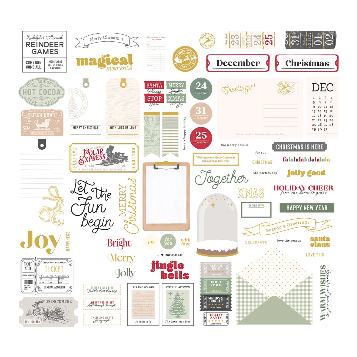 Rosie's Studio - Sleigh Bells Ring - Die Cut Sentiments