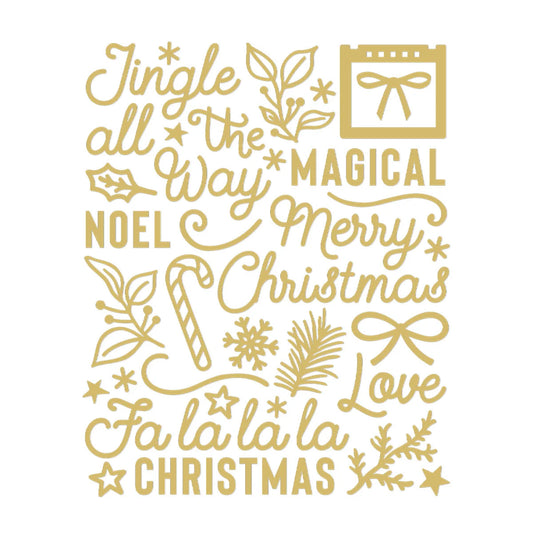 Rosie's Studio - Sleigh Bells Ring - Foil Puffy Stickers